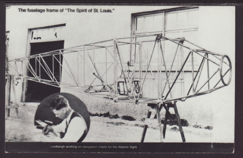 Fuselage Frame,Spirit of St Louis,Lindbergh Postcard