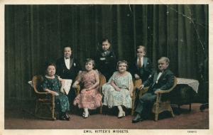 EMIL RITTER'S MIDGETS ANTIQUE POSTCARD BROOKLYN NY