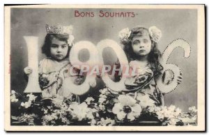 Old Postcard Fantasy Year 1906 wishes Bons Enfants