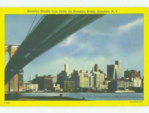 Unused Linen BRIDGE SCENE Brooklyn - New York City NY HQ9714