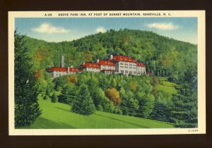 Asheville, North Carolina/NC Postcard, Grove Park Inn, Sunset Mountain