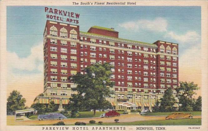 Tennessee Memphis Parkview Hotel Apartments Curteich