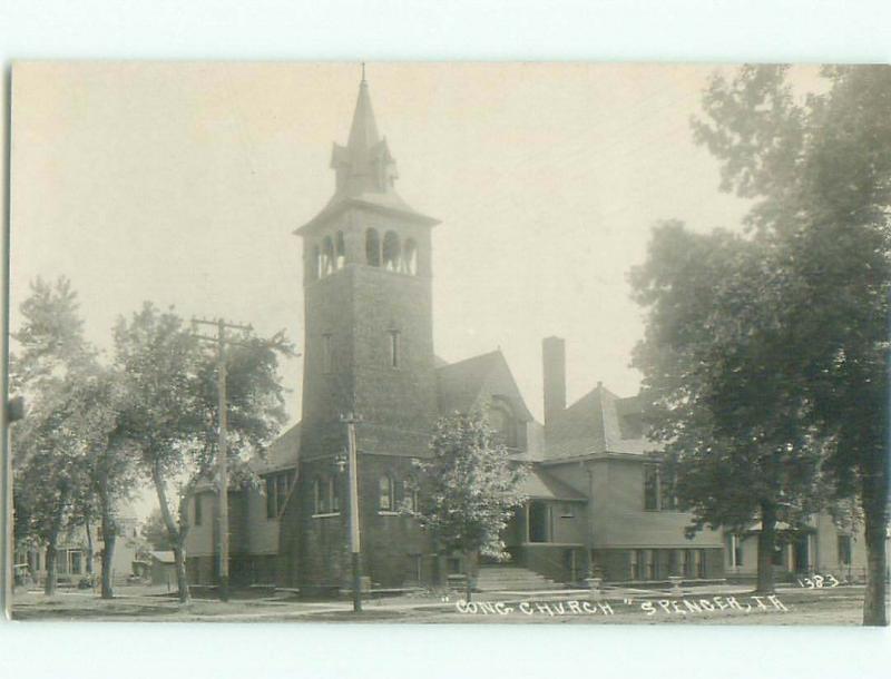 old rppc NICE VIEW Spencer - Near Arnolds Park & Spirit Lake Iowa IA i6452