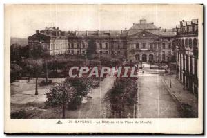 Old Postcard Saverne Le Chateau de ta Place du Marche