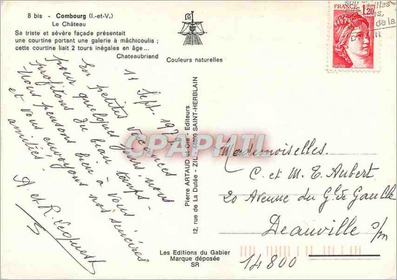Postcard Modern Combourg I and V Le Chateau Its sad and severe fa�ade presented