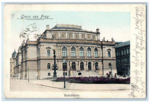 1904 Rudolfinum Building Greetings from Prag Czech Republic Unposted Postcard