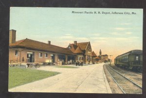 JEFFERSON CITY MISSOURI MO PACIFIC RAILROAD DEPOT STATION VINTAGE POSTCARD