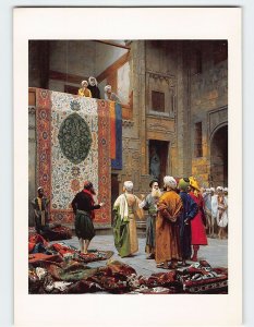 Postcard The Rug Merchant Painting by Jean-Léon Gérôme