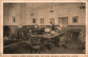 Vintage Postcard 1910's Messer Memorial Room YMCA Hotel South Wabash Ave Chicago