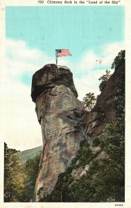 Vintage Postcard 1939 Chimney Rock In Land Of Sky Memory Maker North Carolina NC