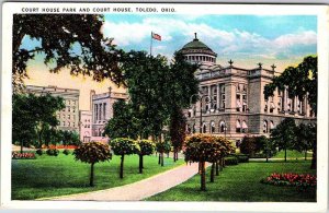 Postcard COURT HOUSE SCENE Toledo Ohio OH AM1603