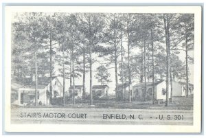 c1940 Stair's Motor Court Miles North Enfield North Carolina NC Vintage Postcard