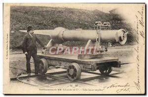 Postcard Old Army Etablissements M. Schneider & Co. torpedo tube