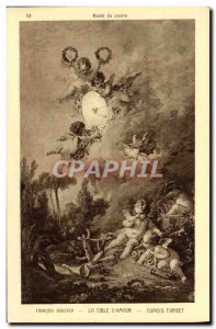 Old Postcard The Francois Boucher Target D & # 39amour Paris Louvre Museum