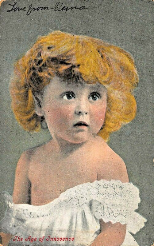 AGE OF INNOCENCE~CUTE YOUNG BLOND GIRL 1908 PSMK VALENTINE PUBLISHED POSTCARD