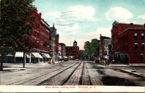 New York Cortland Main Street Looking North 1909