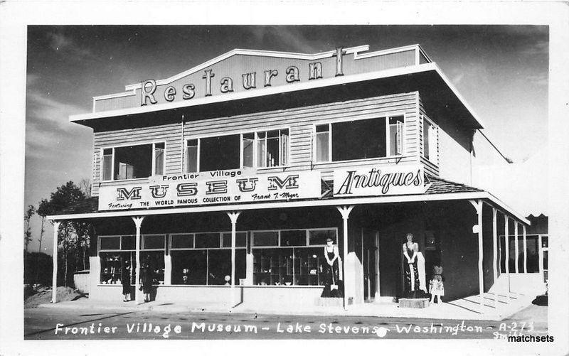 1940s LAKE STEVENS WASHINGTON Frontier Village Museum RPPC postcard 1139