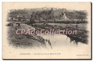 Old Postcard Avranches Vue Generale Taking The Edge Of The If