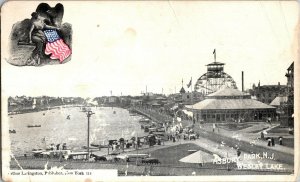 Wesley Lake, Asbury Park NJ Amusement UDB Vintage Postcard F78