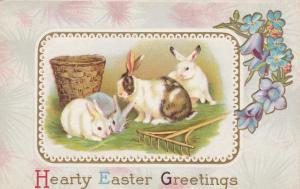 Hearty Easter Greetings - Rabbits - DB