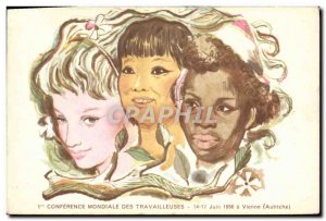 Old Postcard 1st World Conference of Women Workers in June 1956 in Vienna Aus...