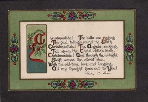 Christmas Greetings Postcard Christmastide Poem Mary C Low Artist Signed