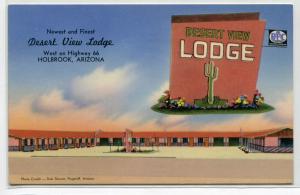 Desert View Lodge Motel Route 66 US Highway Holbrook Arizona postcard