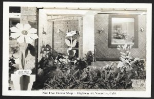 Nut Tree Flower Shop Vacaville California RPPC Unused c1940s