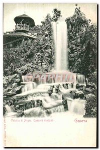 Italy Old Postcard Genova Villetta di Negro Cascata d & # 39acqua