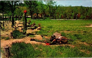 Trainees on McKie Range, Army Training Center, Fort Knox KY Postcard G54