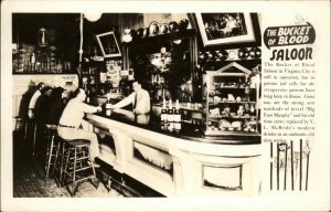 Virginia City VA Bucket O Blood Saloon Bar Real Photo Postcard