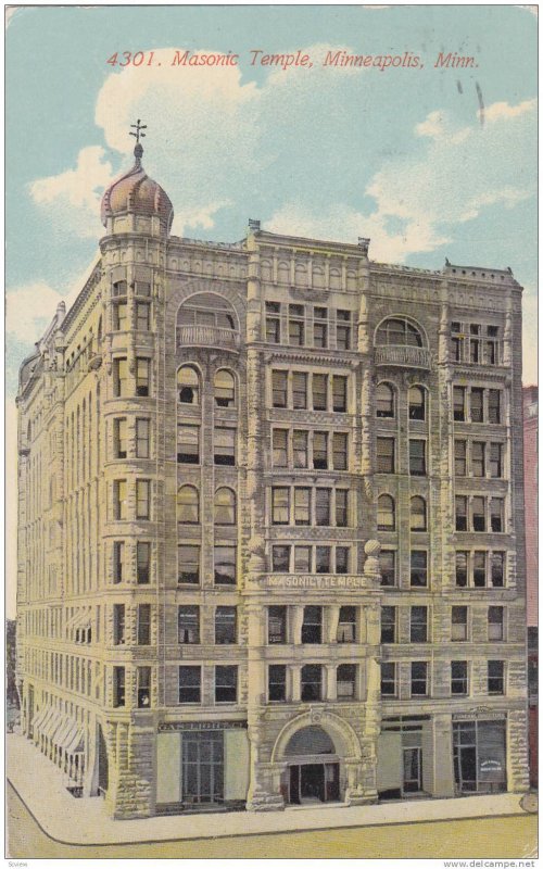 Exterior,Masonic Temple,Minneapolis,Minnesota, PU-1911