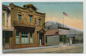 Arctic Brotherhood Hall A B Mountain Skagway Alaska 1910c postcard