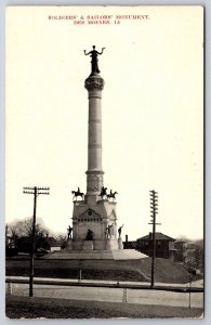 Soldiers And Sailors Monument Des Moines Iowa IA UNP DB Postcard K4