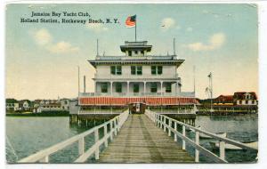 Jamaica Bay Yacht Club Rockaway Beach Long Island New York 1910c postcard