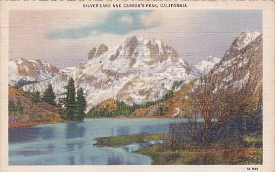 California Mono County Silver Lake And Carson's Peak 1938