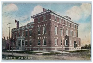 c1910 Manitoba Club Building Winnipeg Manitoba Canada Unposted Antique Postcard