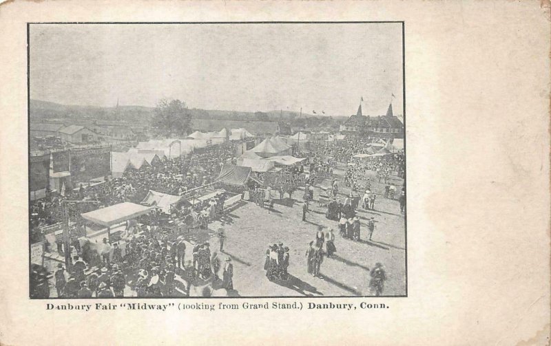 DANBURY FAIR MIDWAY DANBURY CONNECTICUT.POSTCARD (c. 1900)