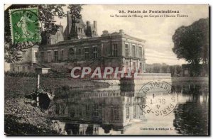 Fontainebleau Palace Old Postcard The terrace of & # 39etang carp and winds d...