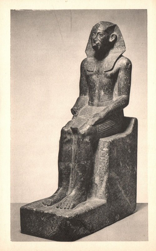 Vintage Postcard Statue Of Senworset III Egypt Middle Kingdom Walters Art