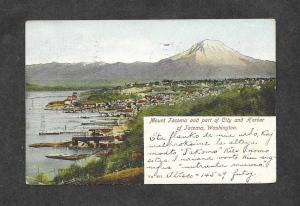 1908 Postcard Mount Tacoma & City Harbor Tacoma WA!
