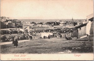 Morocco Tanger Grand Socco Tangier Vintage Postcard 02.75