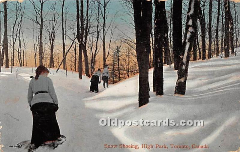 Snow Shoeing, High Park Toronto, Canada Misc Sports Postal Used Unknown 