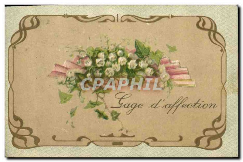 Old Postcard Fantasy Flowers Lily of the valley