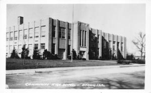 Byron Illinois~Cummunity High School~1950s Postcard on Real Photo Paper