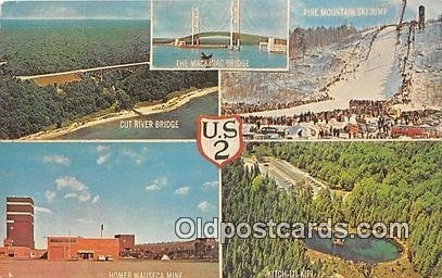 US Highway 2 Michigan's Upper Peninsula 1968 Missing Stamp 