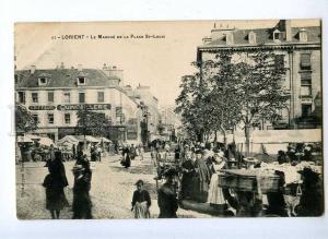 192032 FRANCE LORIENT Place St-Louis street ADVERTISING RPPC