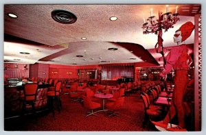 Harlequin Cocktail Lounge The Fallsview Ellenville Catskills NY Vintage Postcard