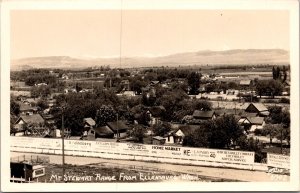 Real Photo Postcard Mt. Stewart Range from Ellensburg, Washington