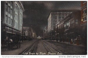 Colorado Denver 16th Street At Night